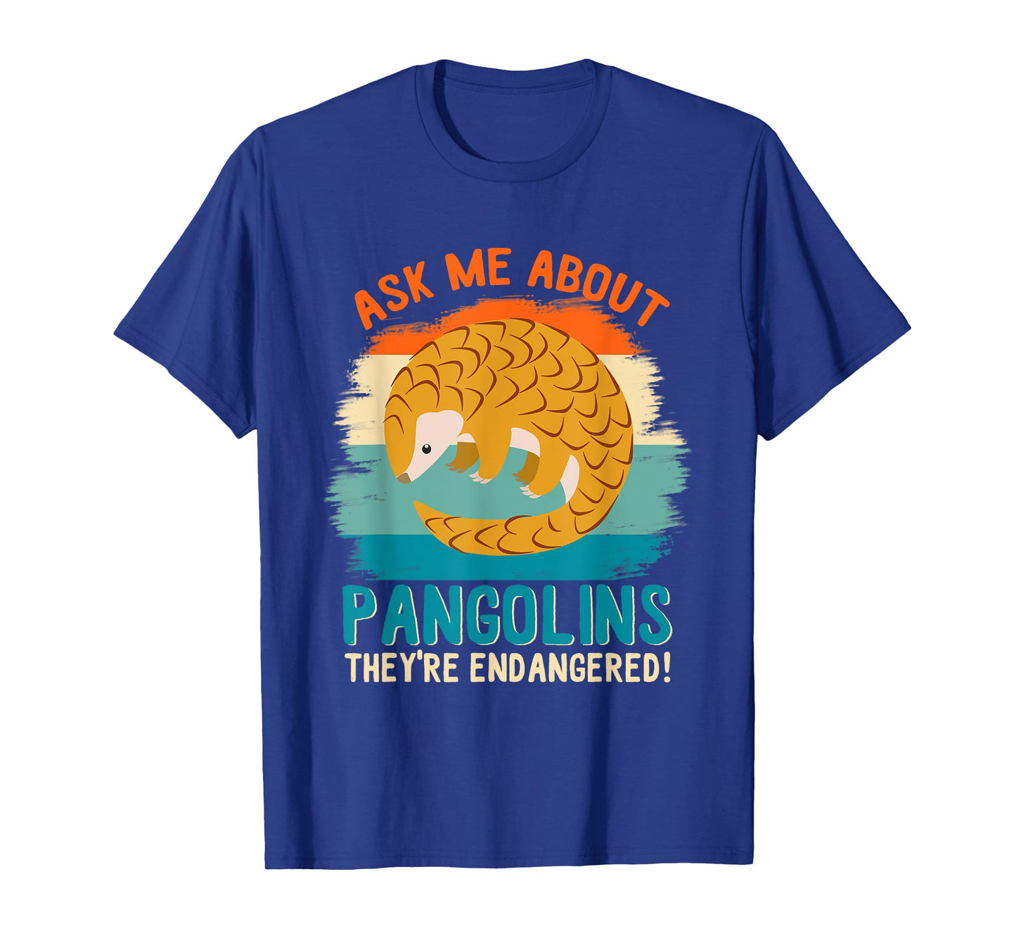 Pangolin Shirt Retro Ask Me About Pangolins Awareness T-Shirt
