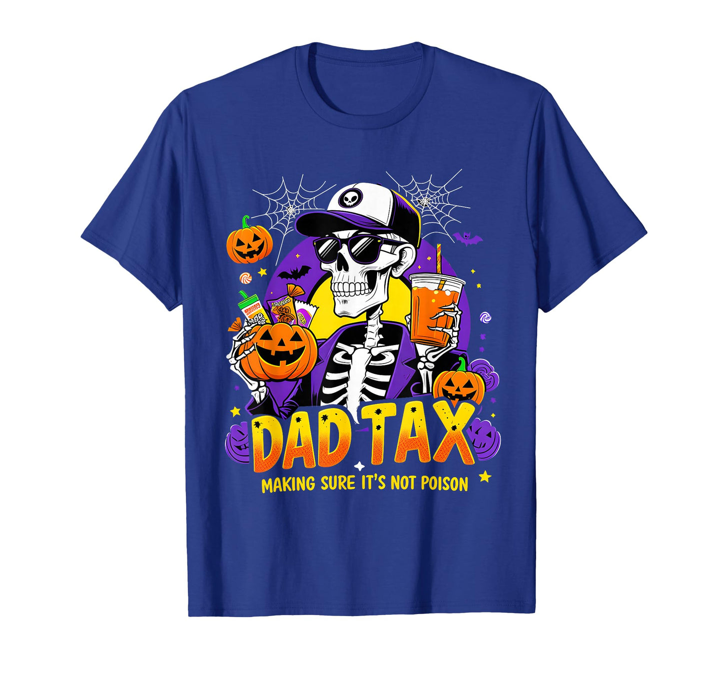Skeleton Dad Tax Spooky Halloween Candy Humor T-Shirt