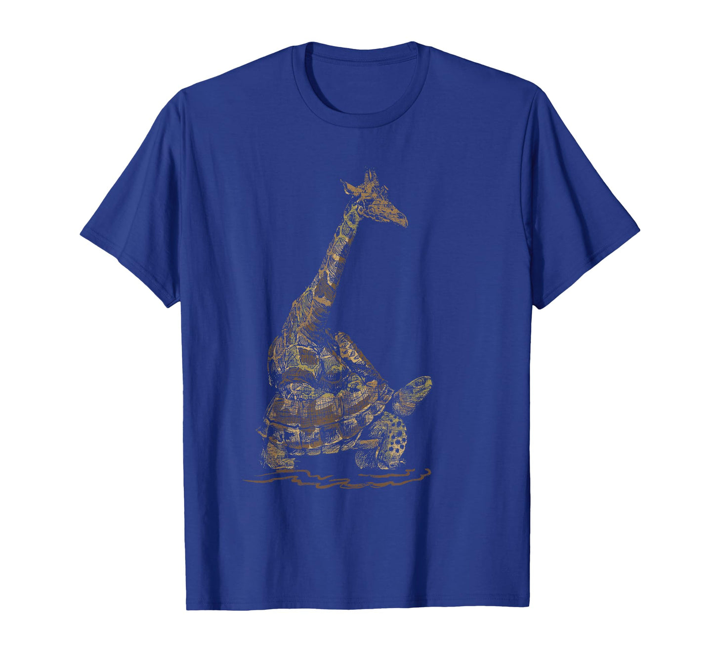 Turtle Riding Tee Zoo Keeper Gift Vintage Giraffe T-Shirt