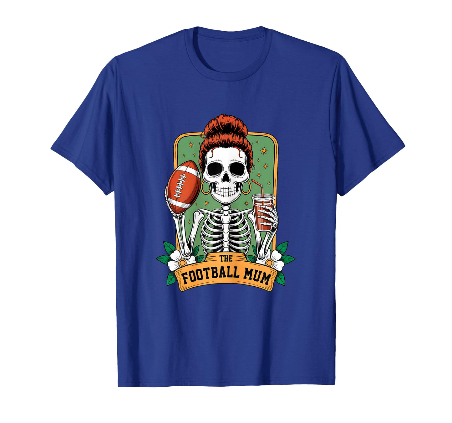 The Football Mum Tarot Card Skeleton Game Day Proud Mums T-Shirt