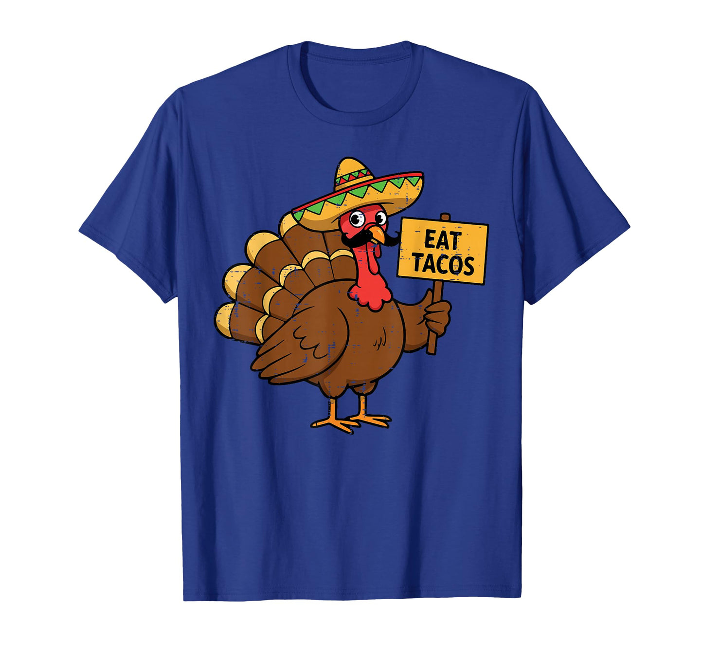 Thanksgiving Mexican Turkey Eat Tacos Funny Men Women Kids T-Shirt