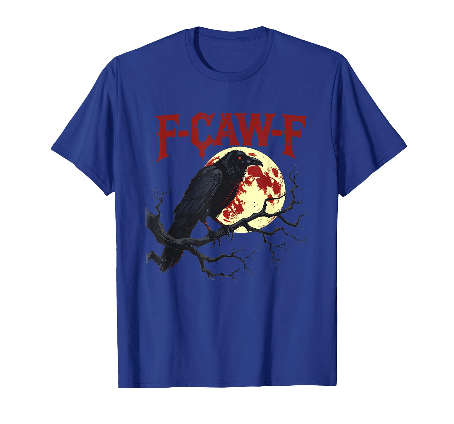 Retro F-Caw-F Black Crow Funny Black Bird Saying Meme Dark T-Shirt