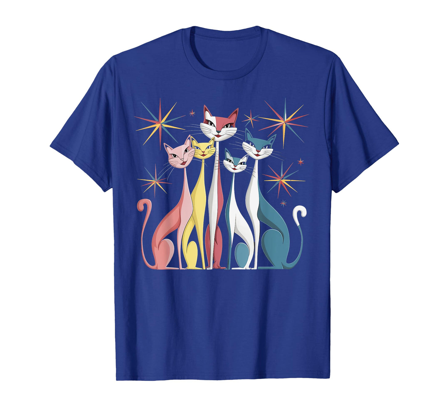 Cat Vintage Retro Mid-Century Modern Look Cats 50s 60s Style T-Shirt