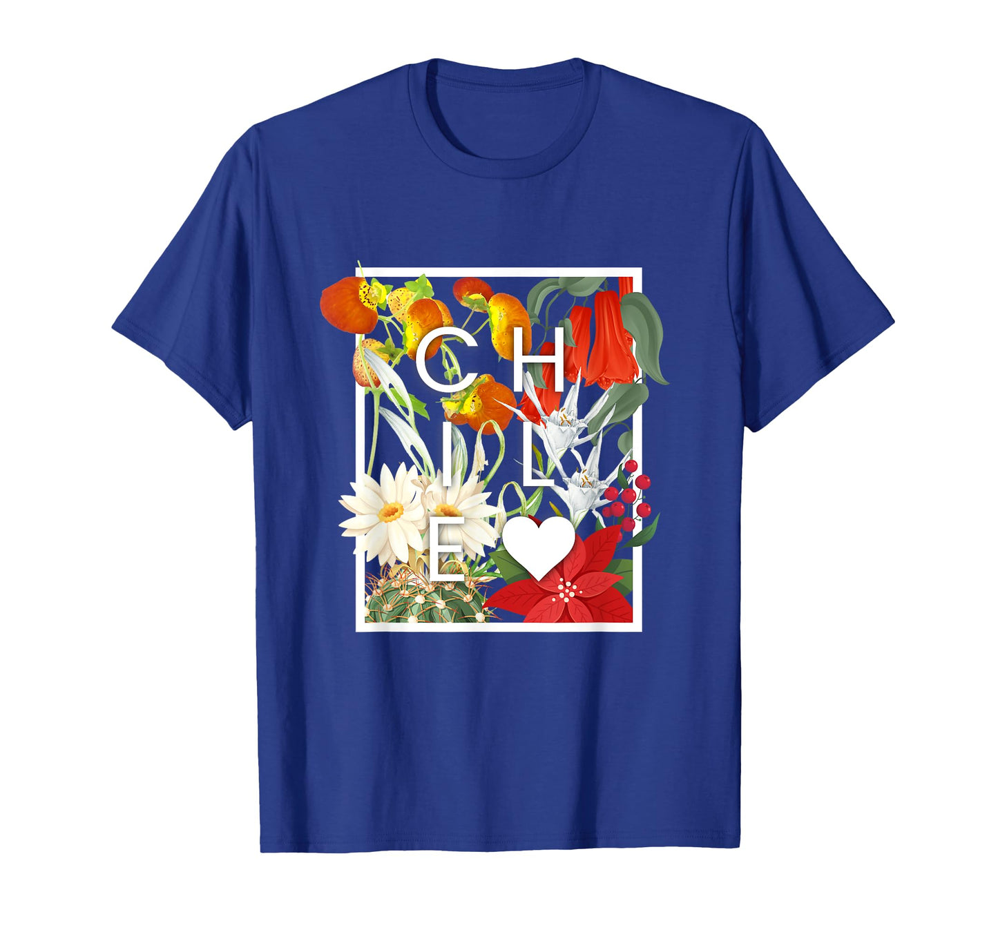 Flowers of Chile Word Art - Chilean Pride T-Shirt