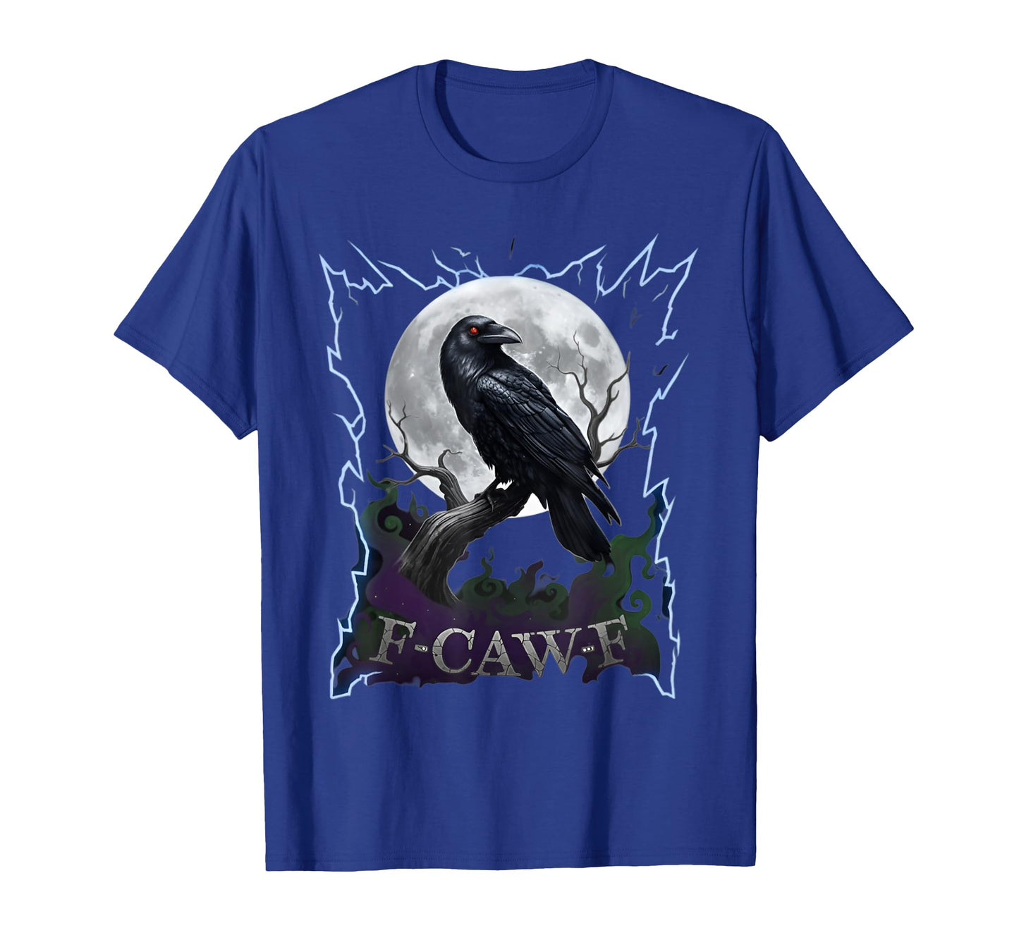 Scary Raven F-Caw-F Full Moon Halloween T-Shirt