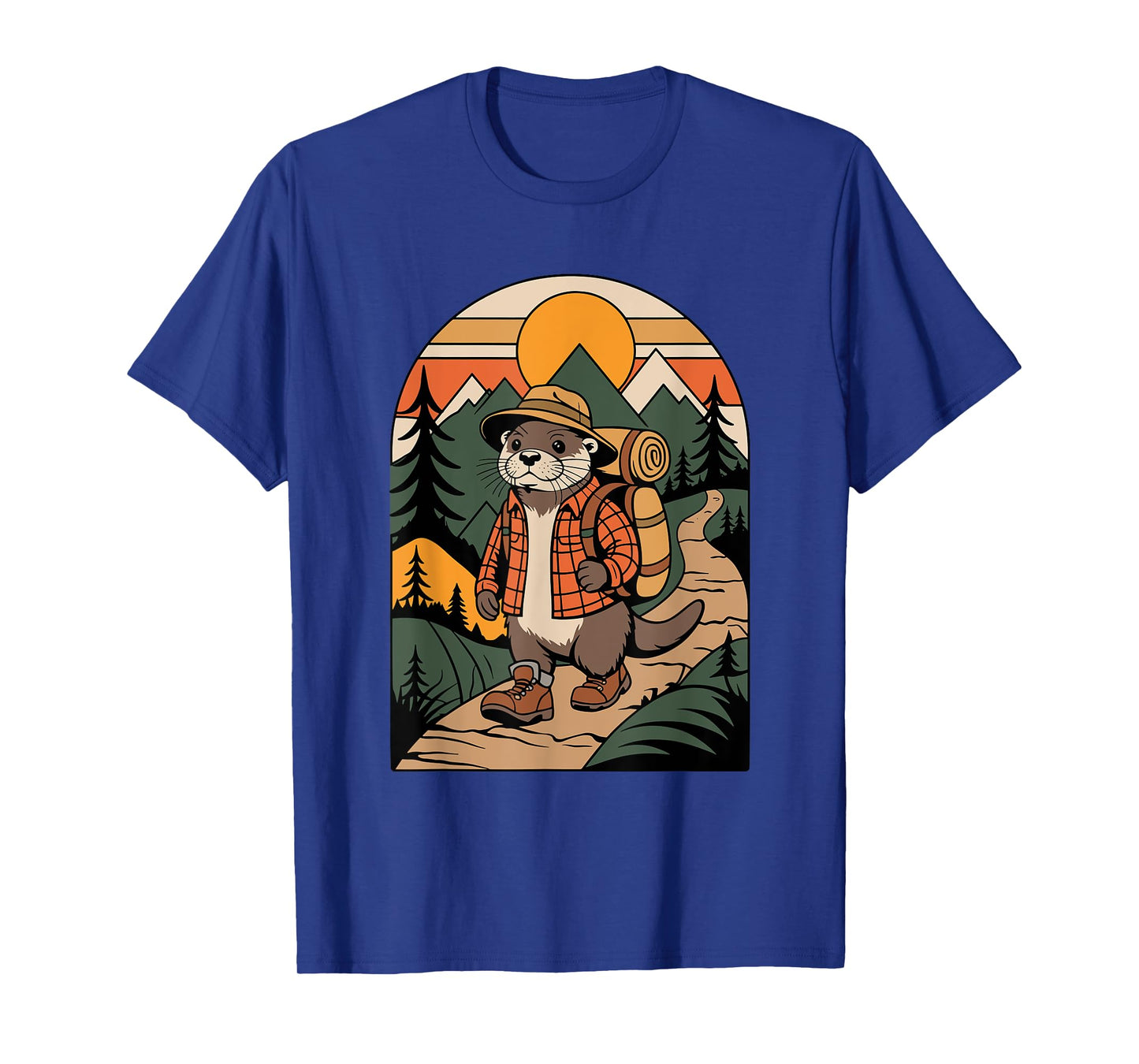 Otter Hiking Camping Camp Camper Backpacking T-Shirt