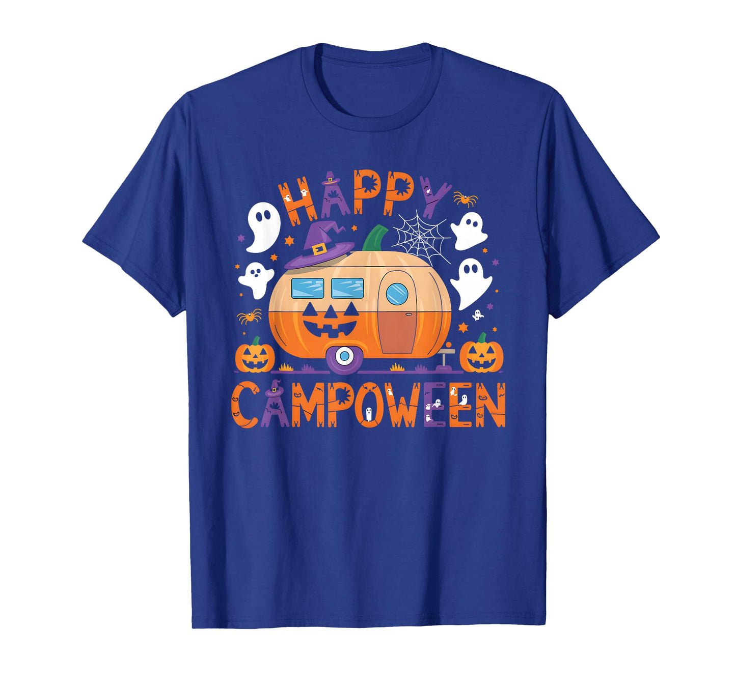 Happy Camp-O-Ween Halloween Camping Ghosts and Campfires T-Shirt