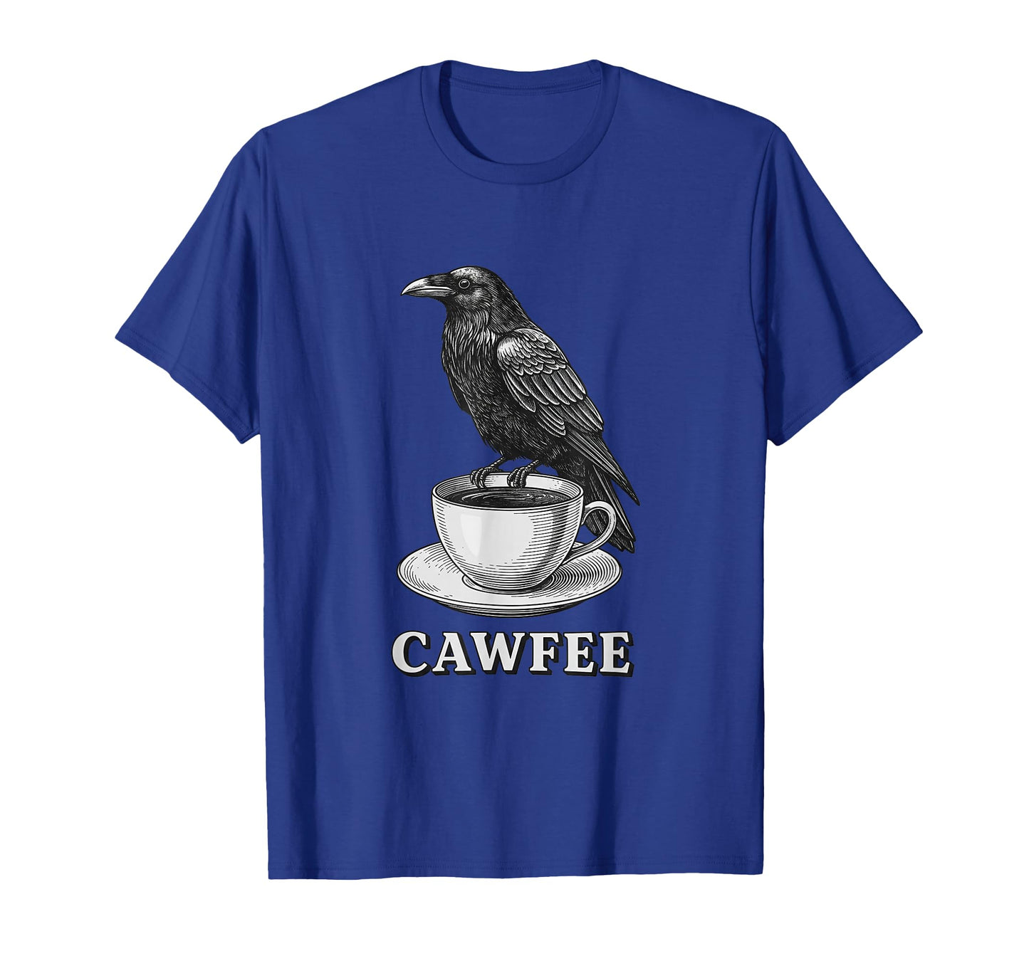 Raven and Coffee Pun Vintage Meme Art F-Caw-F Cawfee T-Shirt