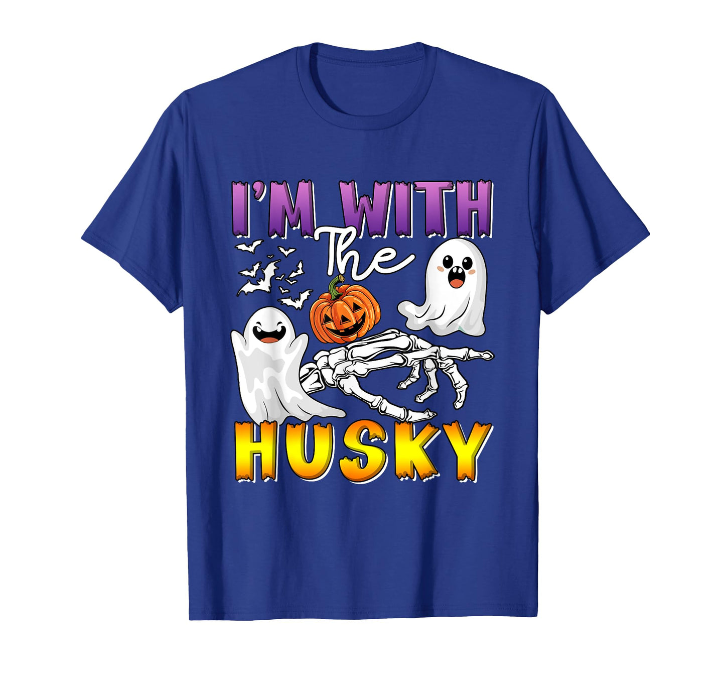 I'm with Husky Halloween Boo Ghost Funny Single Owner T-Shirt