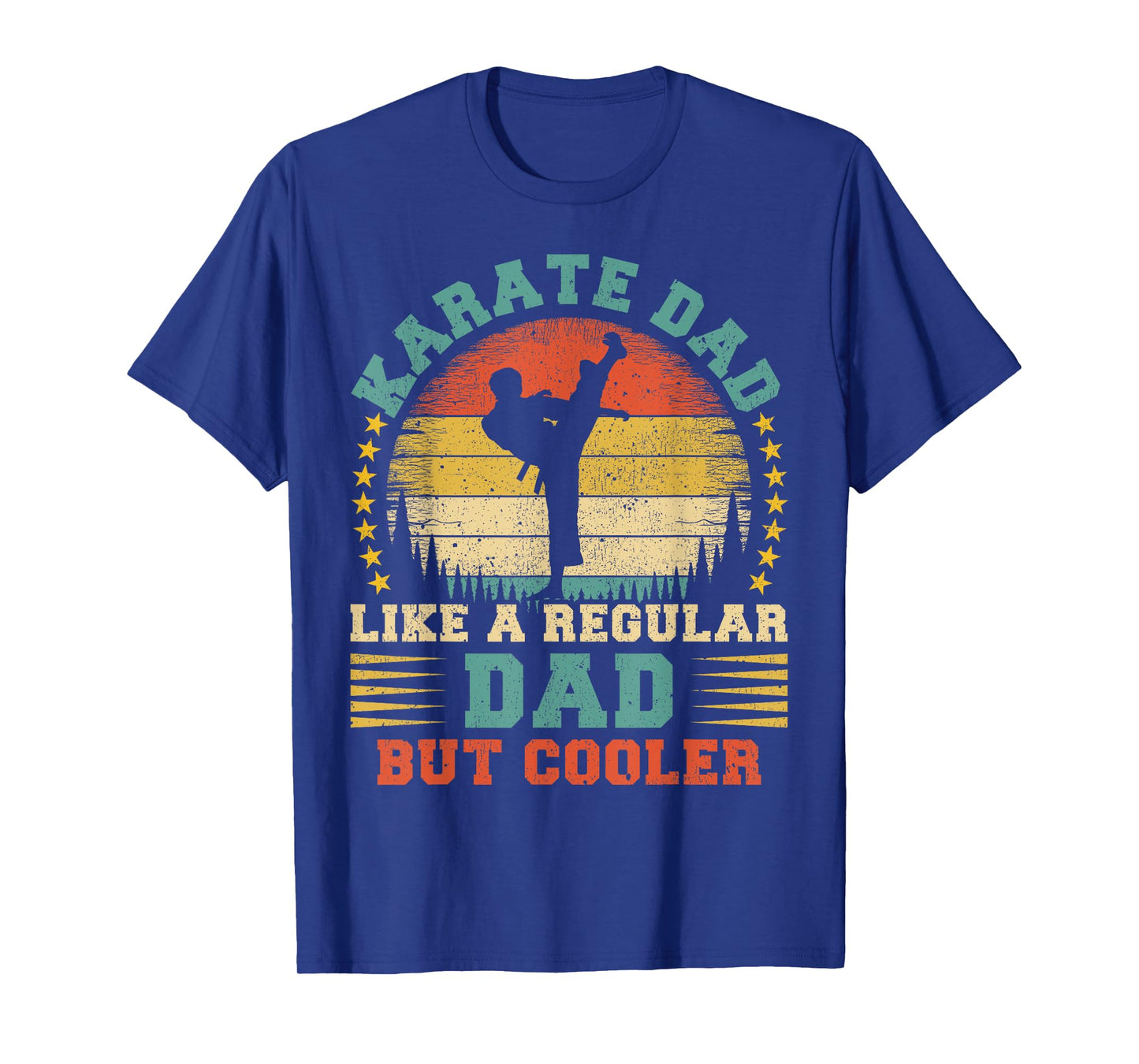 Vintage Karate Dad Like A Regular Dad Karate Father's Day T-Shirt