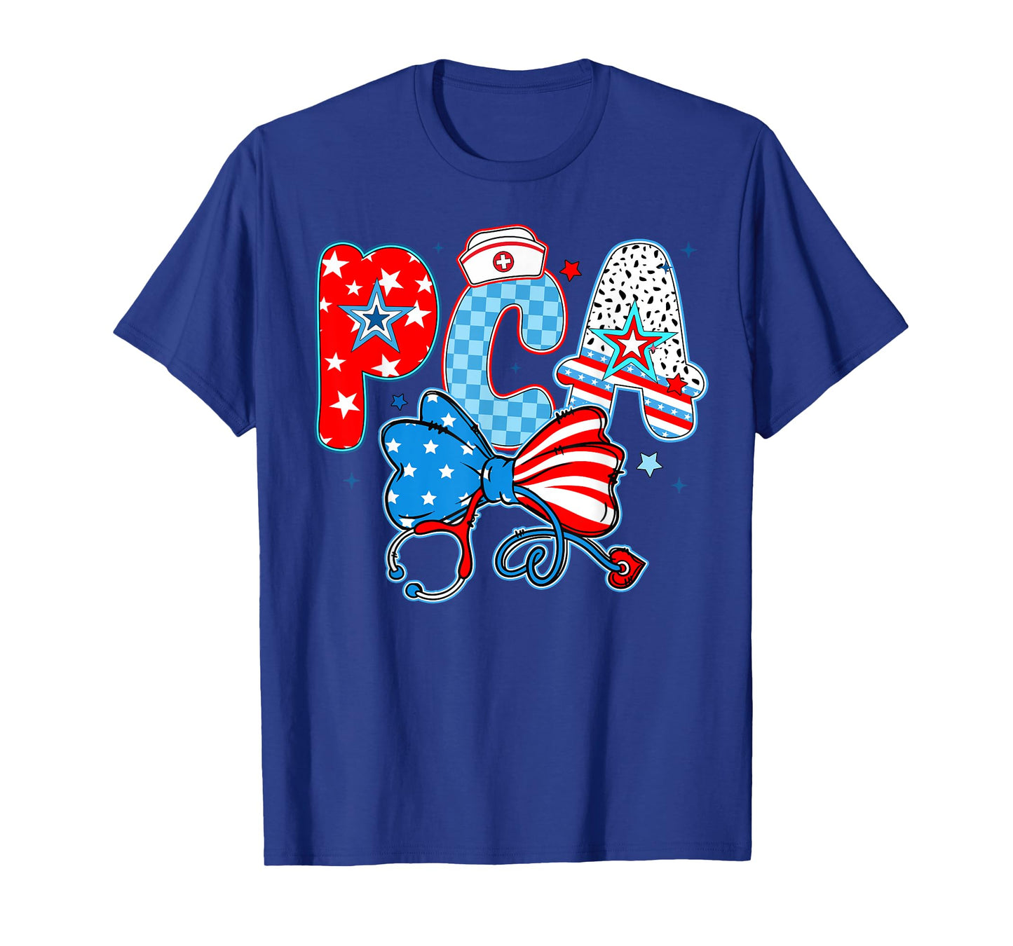 Patriotic USA PCA 4th of July National Nurse Week 2025 T-Shirt