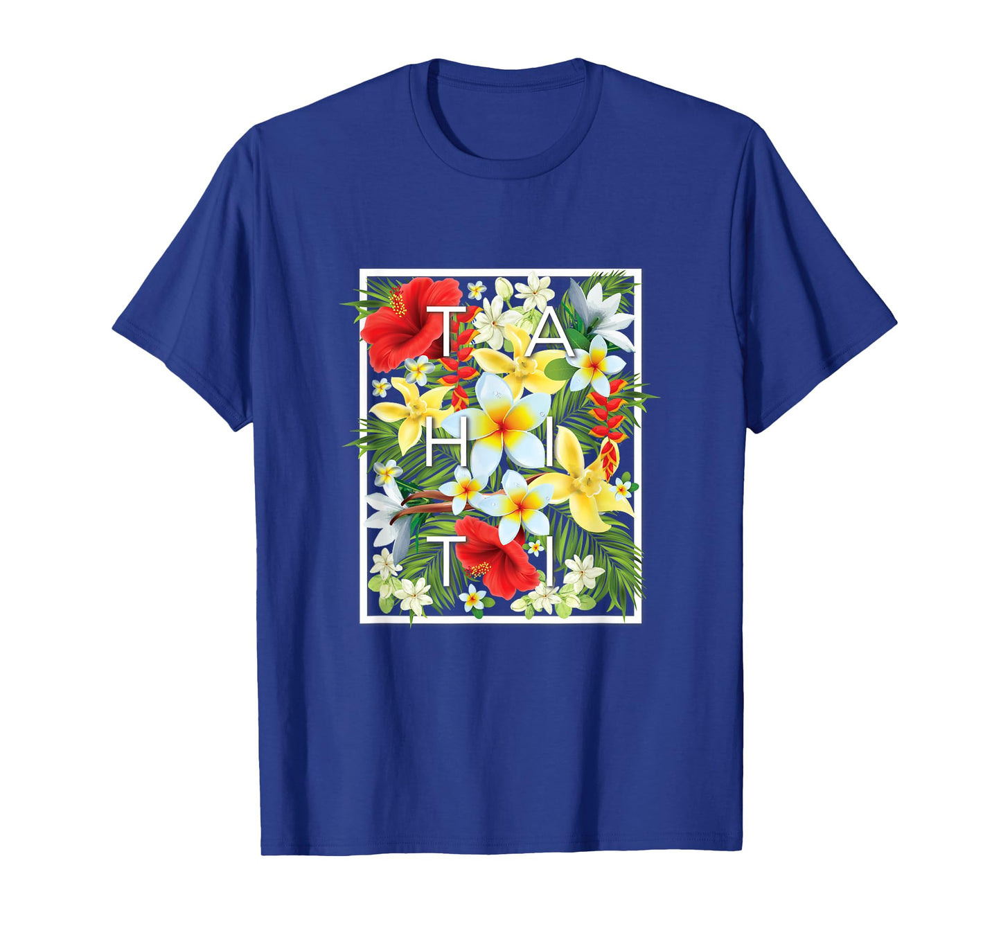 Flowers of Tahiti Word Art - Tahitian Souvenir T-Shirt