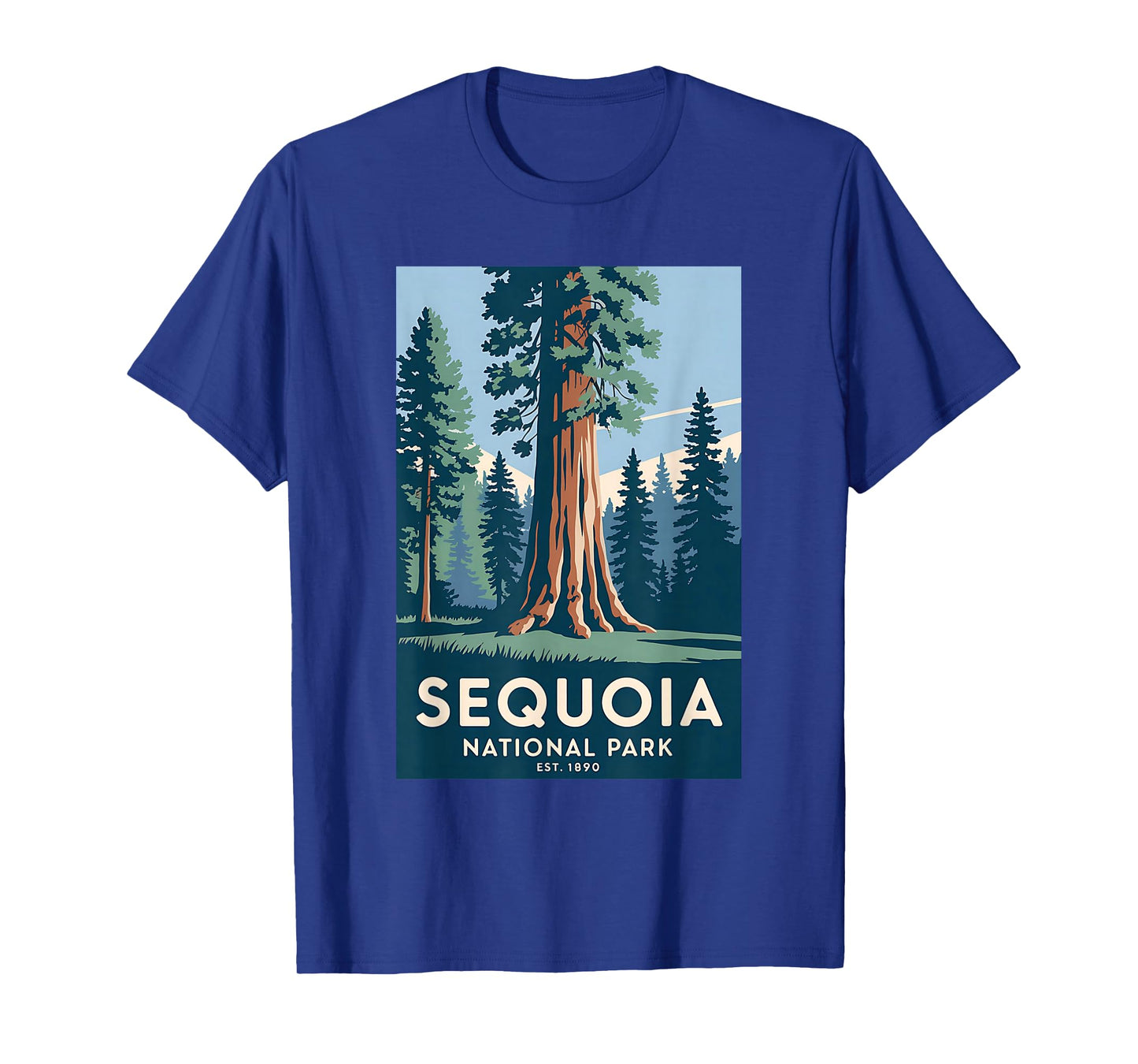 Sequoia National Park Vintage Camping Hiking Men Women Kids T-Shirt