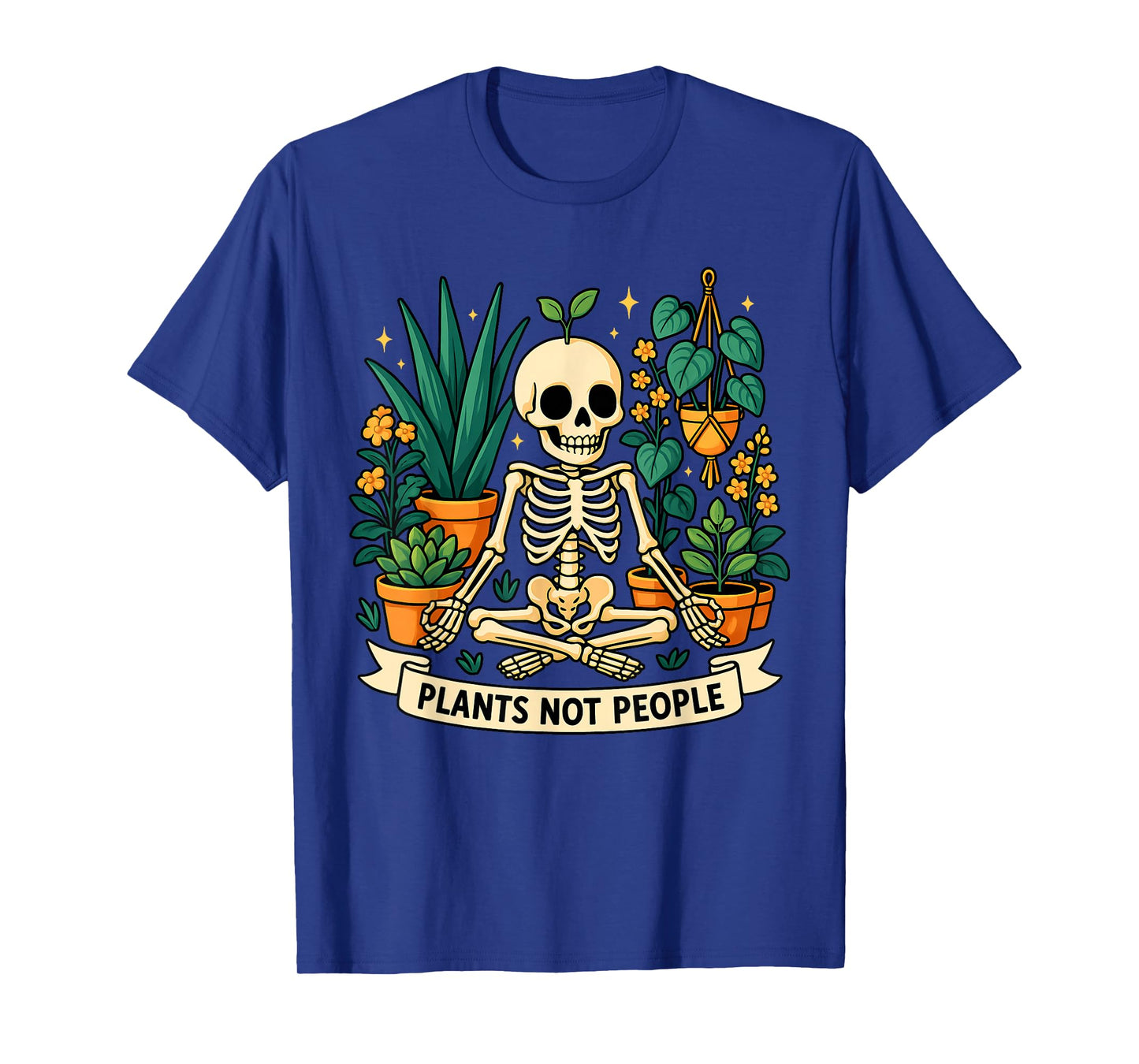 Plant Lover Skeleton Plants Not People Botanical Bone T-Shirt