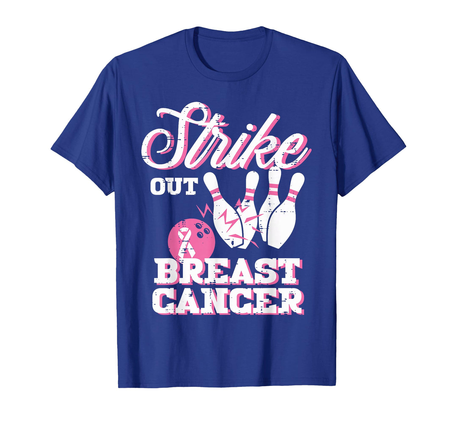 Strike Out Breast Cancer Bowling Awareness Women Men Kids T-Shirt