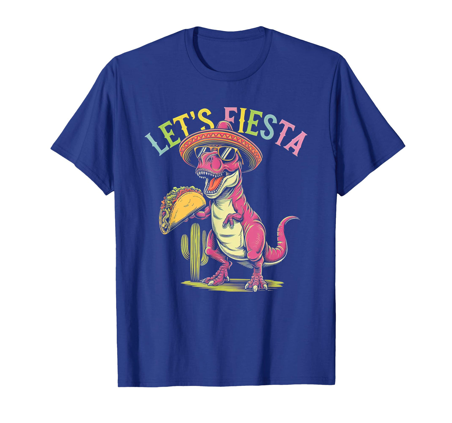 Funny T-Rex Eat Taco Cinco De May Let's Fiesta Kid Boy Girl T-Shirt