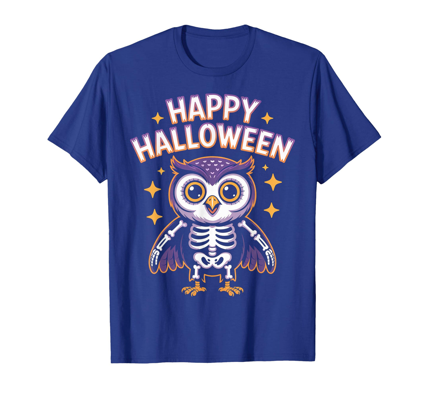 Cute Skeleton Owl Halloween Design for Kids and Adults T-Shirt