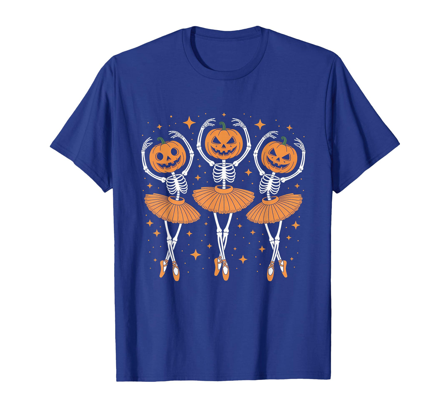 Dancing Skeleton Pumpkin Ballerina Ballet Dance Halloween T-Shirt