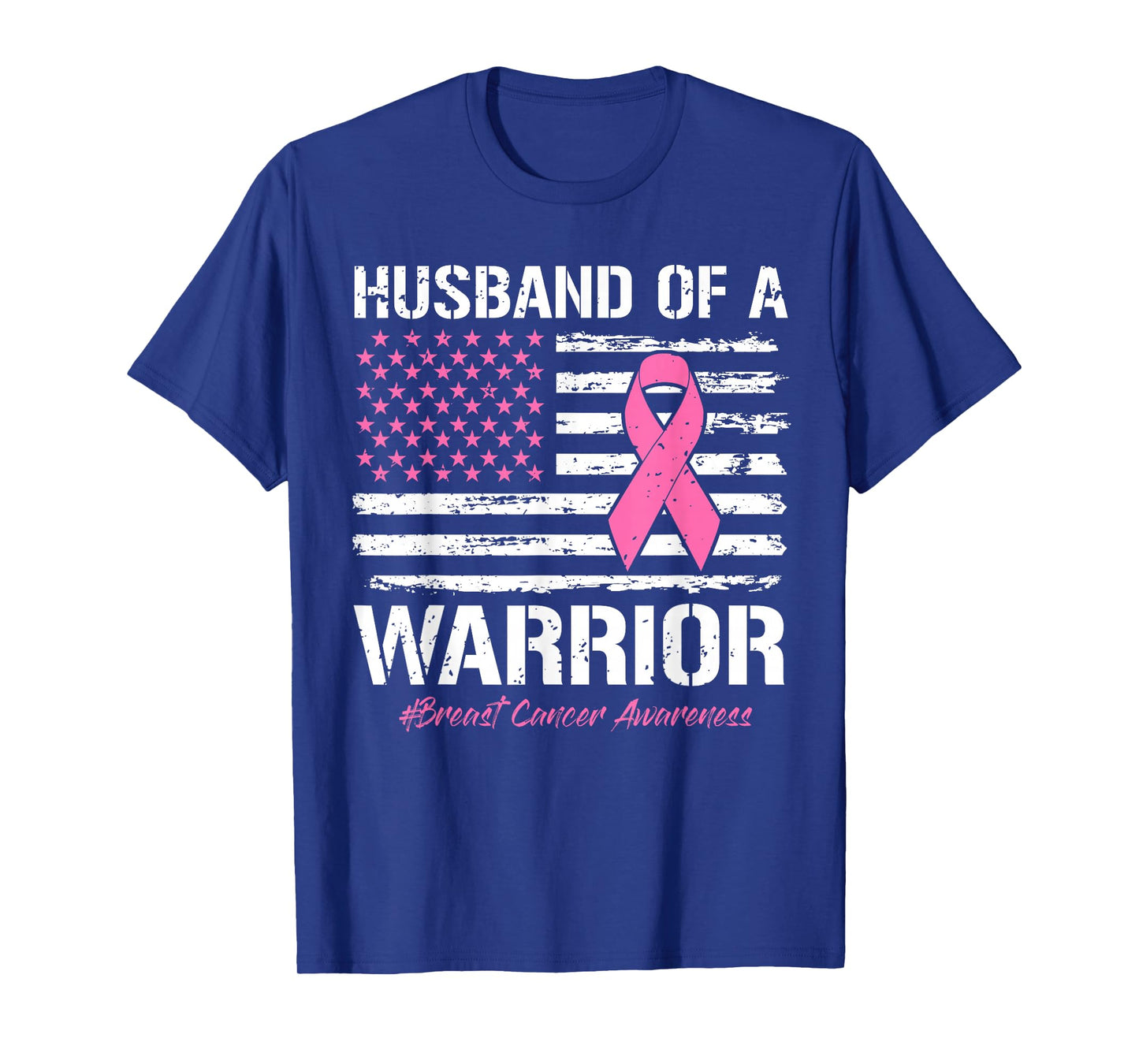 Husband Of A Warrior Breast Cancer Awareness Support Husband T-Shirt