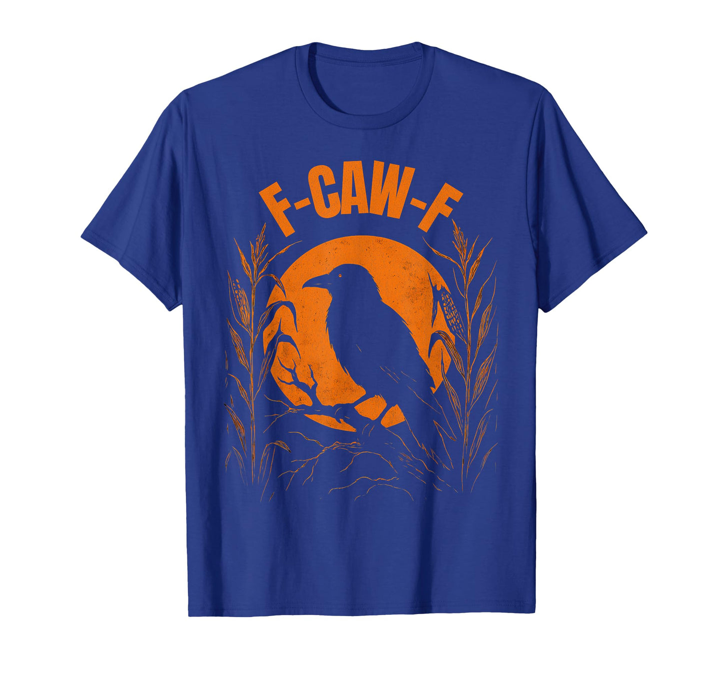 Funny F CAW F Crow Black Bird Moon 2025 Halloween Humor T-Shirt