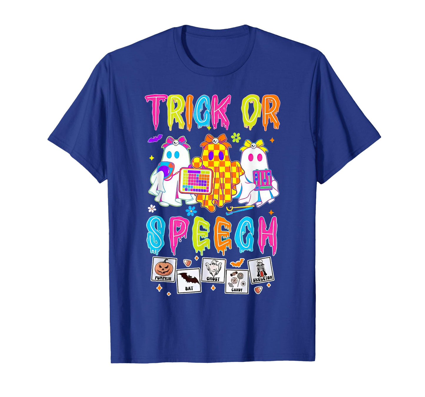 Trick Or Speech Halloween Therapy Speech Boo Ghost T-Shirt