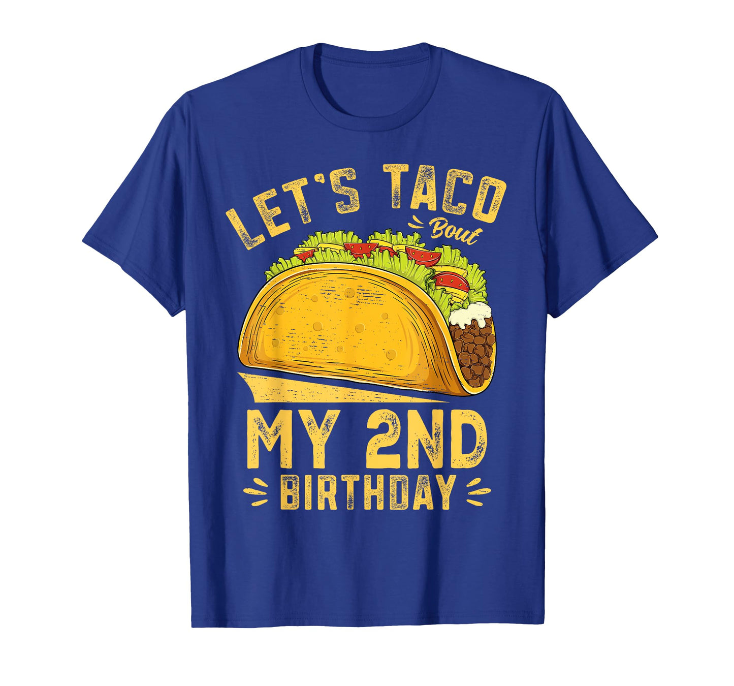 2 Year Old Funny Let's Taco Bout My 2nd Birthday Boys Kids T-Shirt