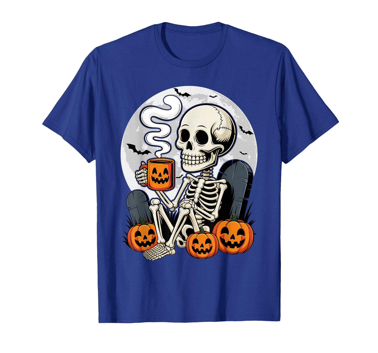 Halloween Skeleton Coffee T-Shirt