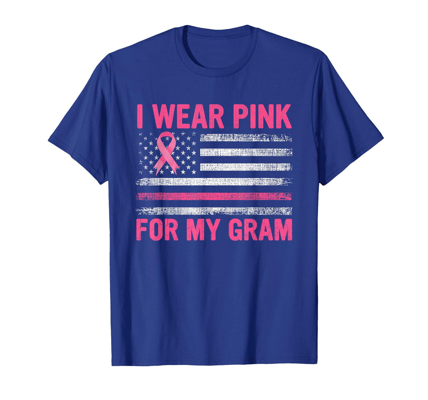 I Wear Pink For My Gram Breast Cancer Awareness Support T-Shirt