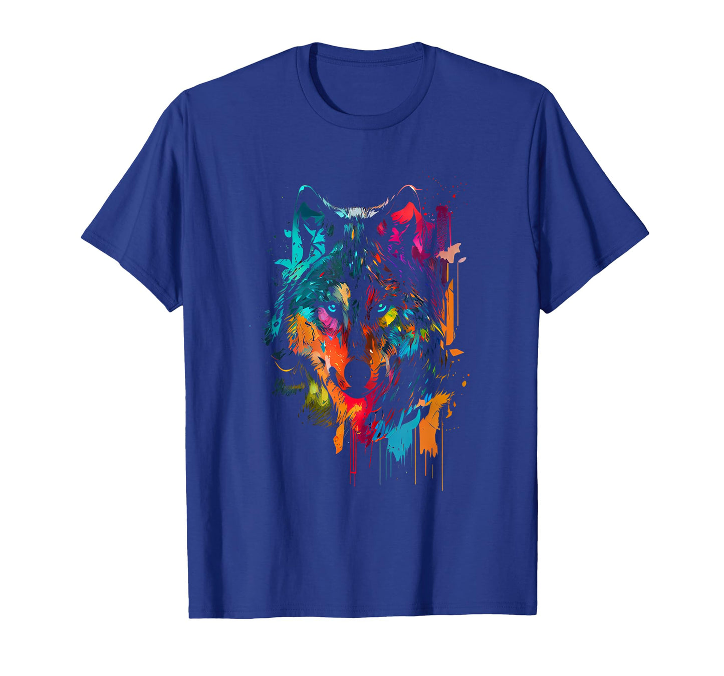 Wolf Color Colorful Hunter Forest Wolf Lover Big Wolf T-Shirt