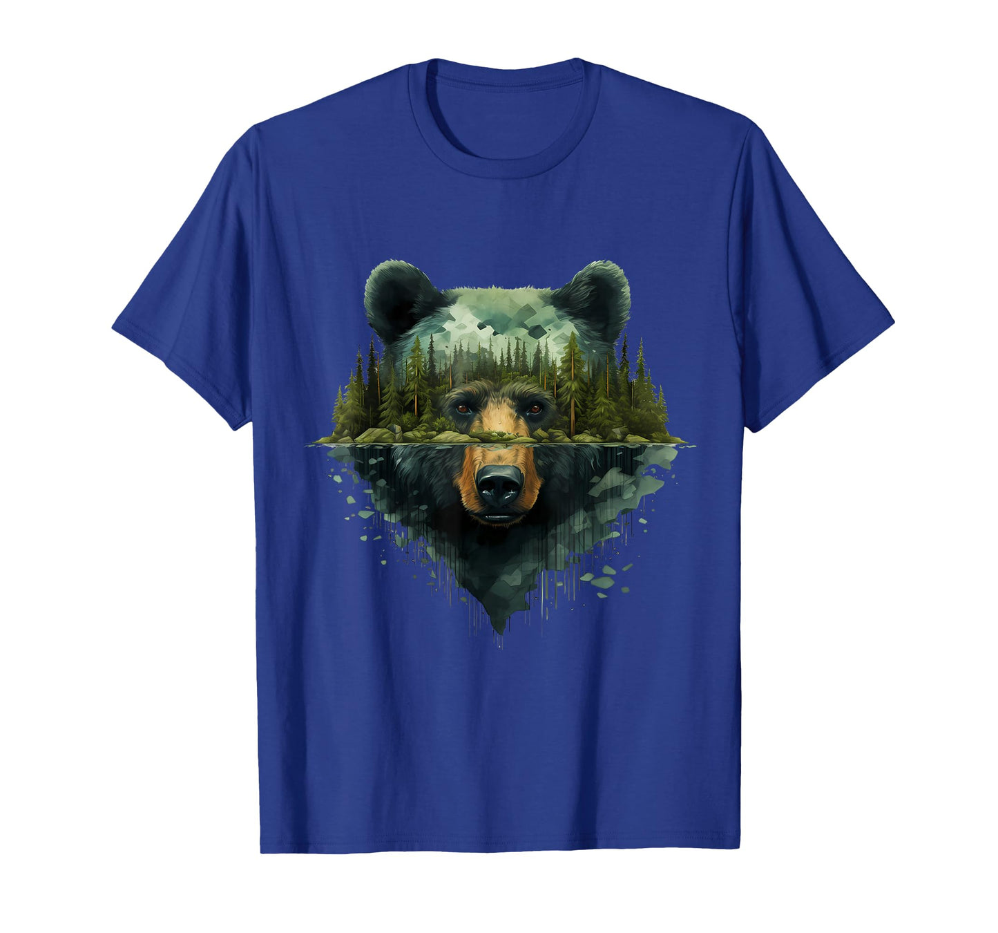 Bear Artwork Portrait Wildlife Forest Nature Animal Art T-Shirt