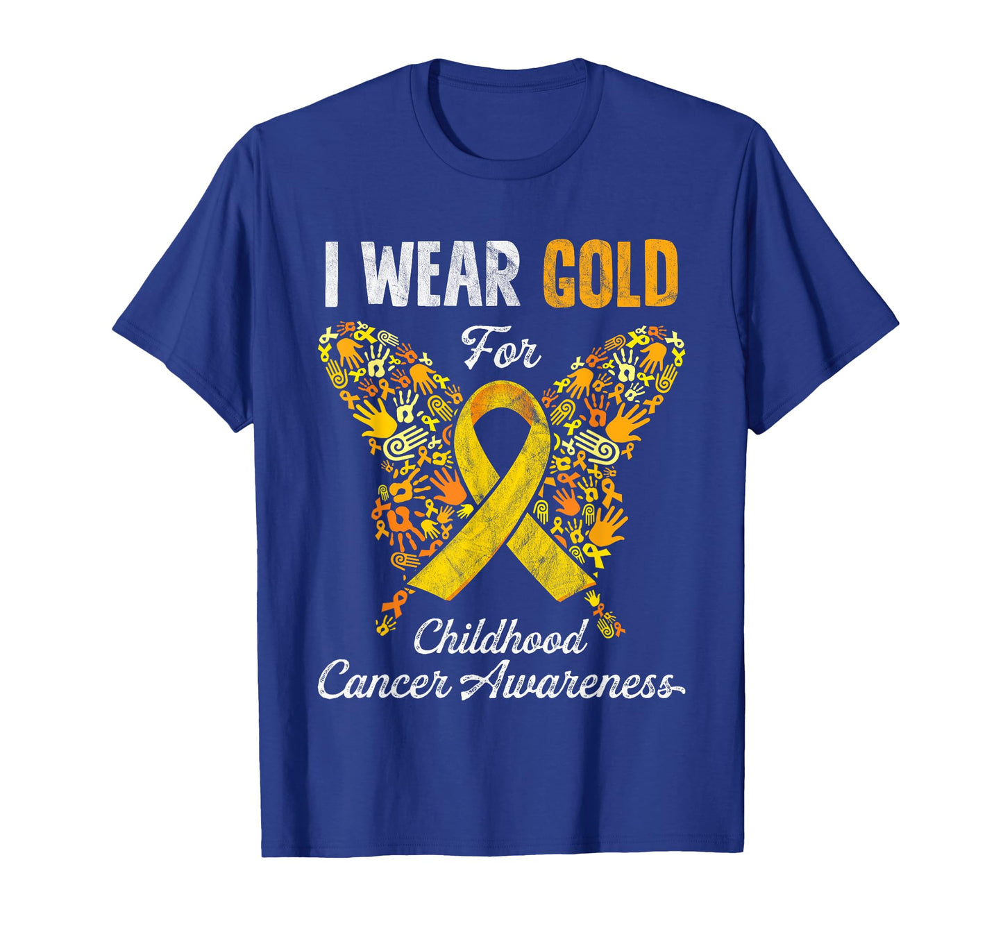 I Wear Gold For Childhood Cancer Awareness Gift for Kids T-Shirt