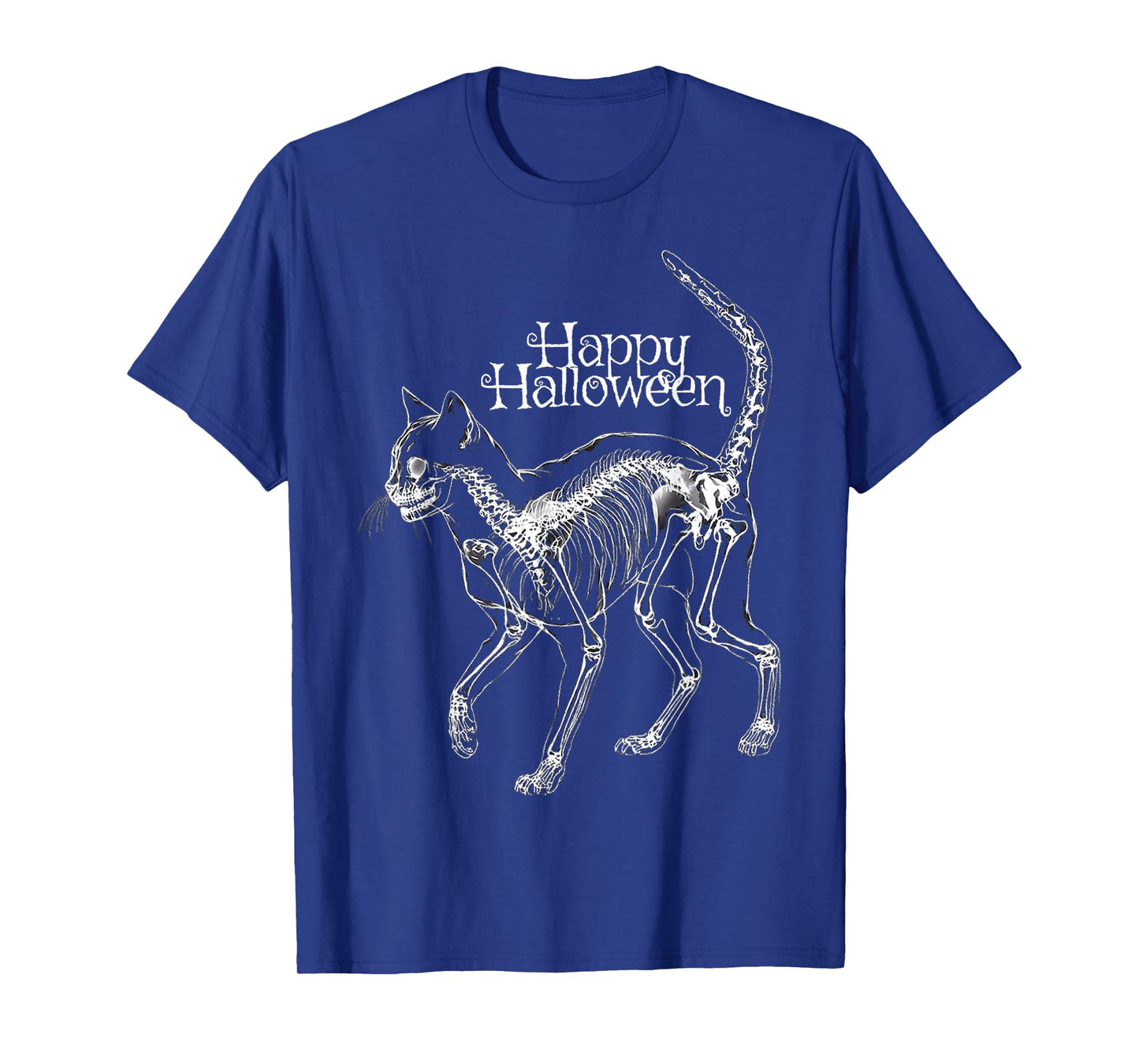 Happy Halloween Costume Cat Lover Skeleton Fun T-Shirt