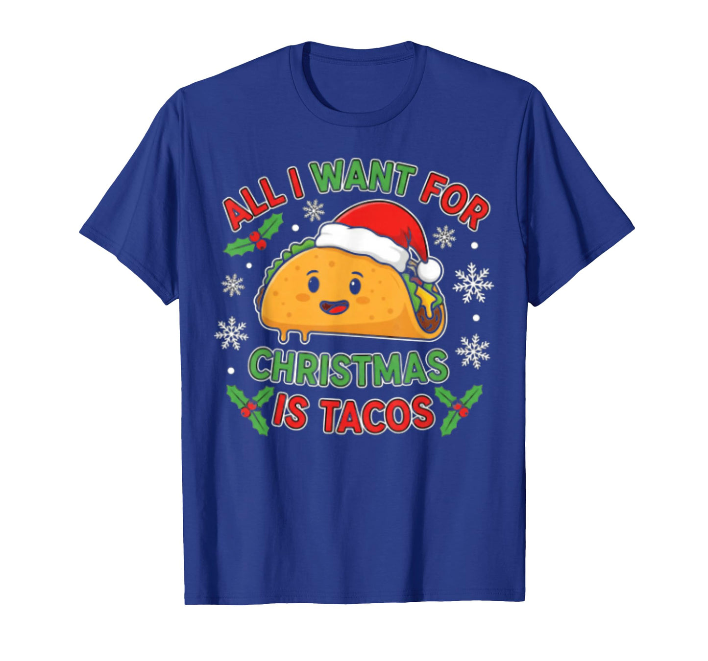 Christmas Kawaii Tacos Funny Mexican Fiesta T-Shirt