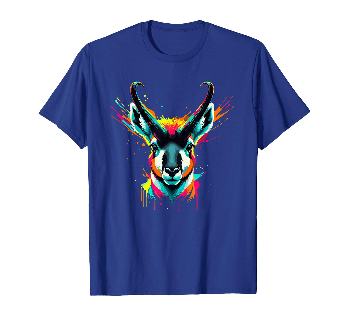 Paint Art Pronghorn American Antelope Pronghorns T-Shirt