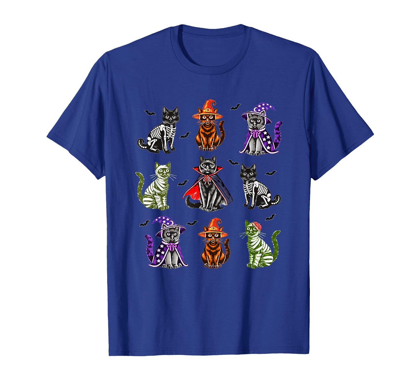 Retro Black Cat Witch Mummy Halloween Cat Lover Cat Mom Dad T-Shirt
