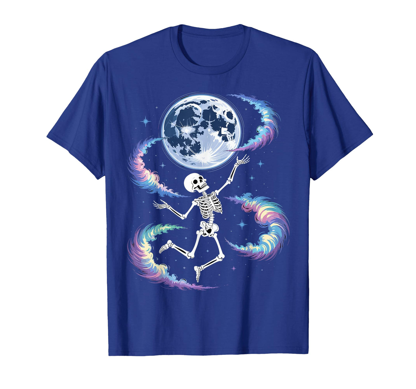 Skeleton Dancing Under The Moon Funny Spooky T-Shirt