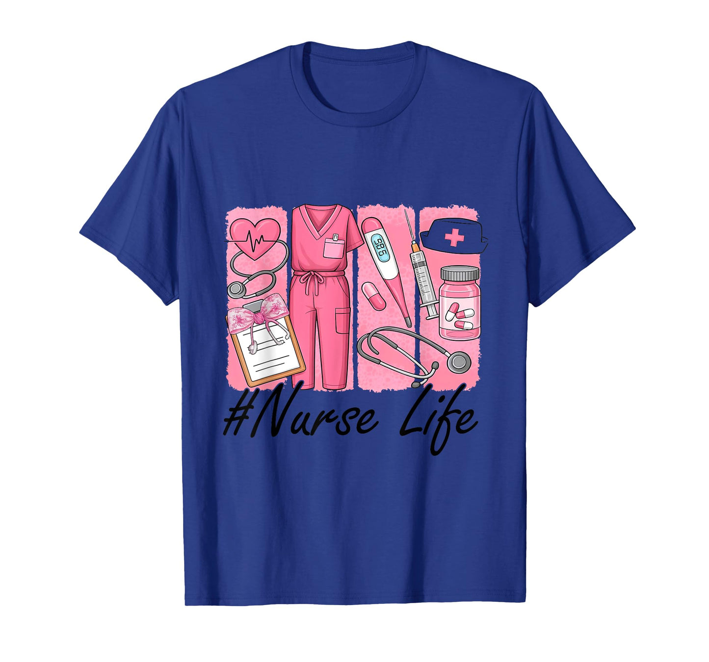 Retro Nurse Coquette Bow Nurse Life Rn Cna Brushstroke Nurse T-Shirt