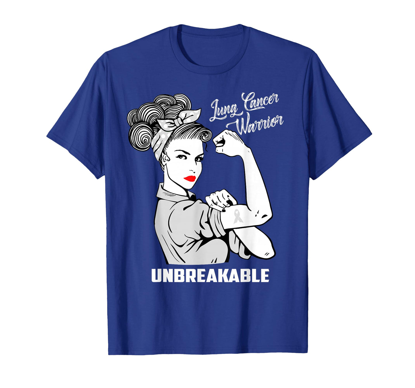 Lung Cancer Warrior Unbreakable T-Shirt Awareness Gift Shirt T-Shirt