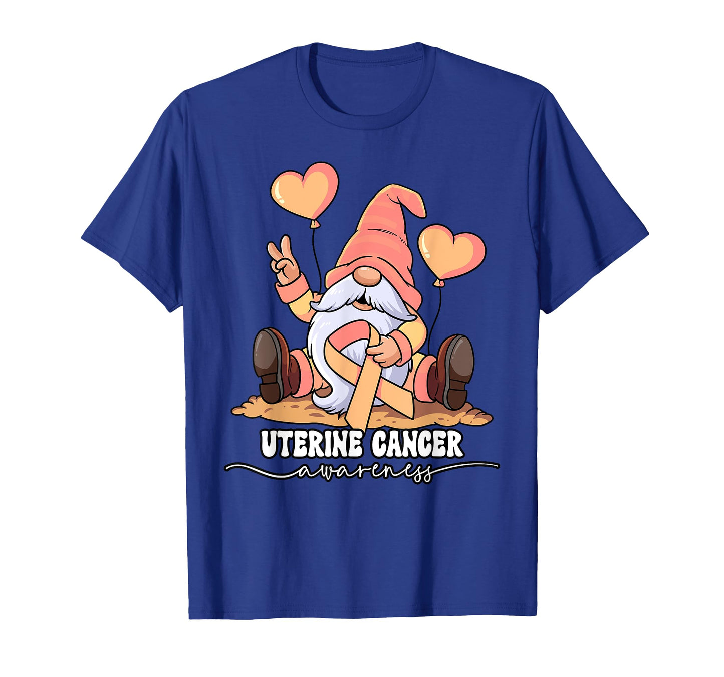 Uterine Cancer Awareness T-Shirt by Uterine Cancer Awareness - Unisex-Adults, Black, Small, Short Sleeve, Classic Fit