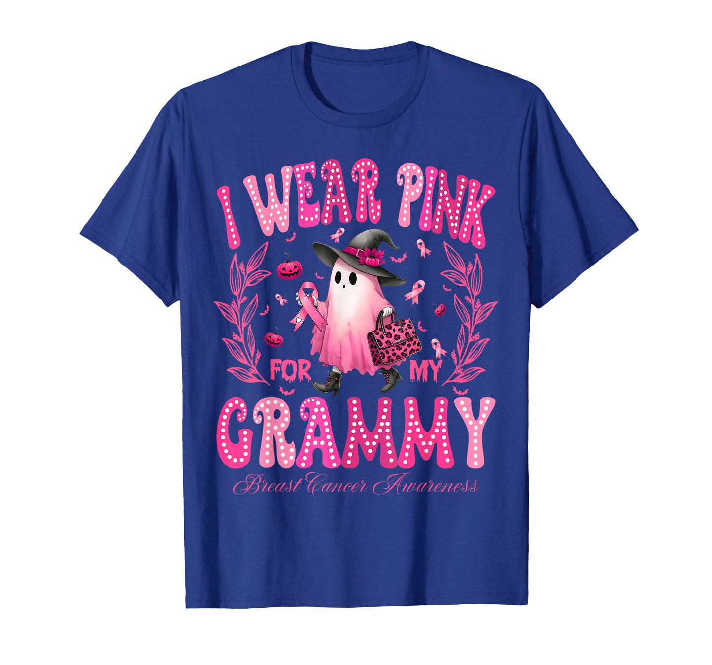 I Wear Pink For My Grammy Breast Cancer Boo Halloween T-Shirt