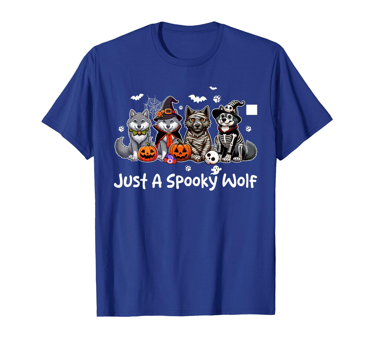 Just A Spooky Halloween Wolf Group Wolve As Witch Mummy T-Shirt