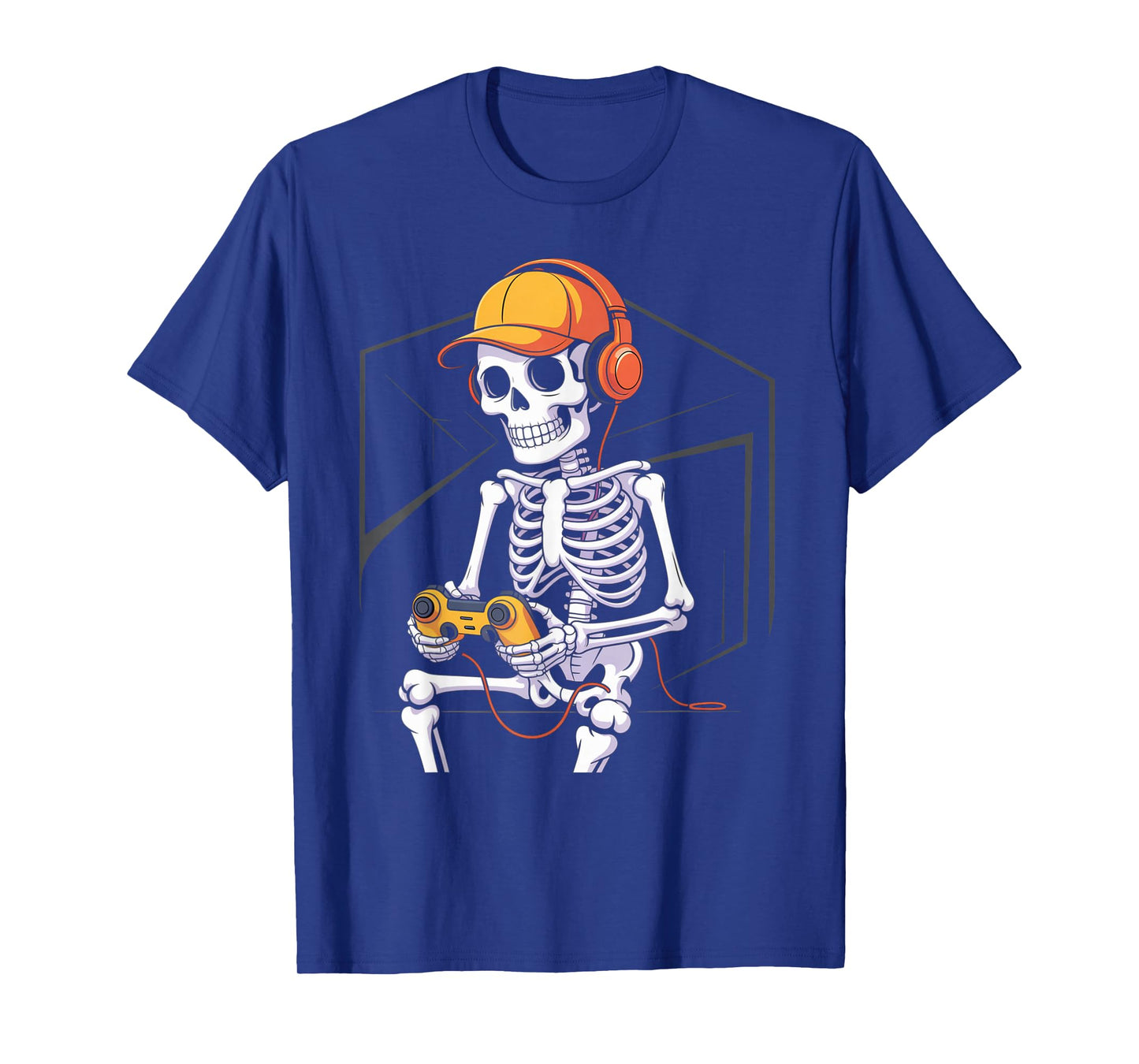 Funny Halloween Skeleton Gamer Video Gaming Boys Men Kids T-Shirt