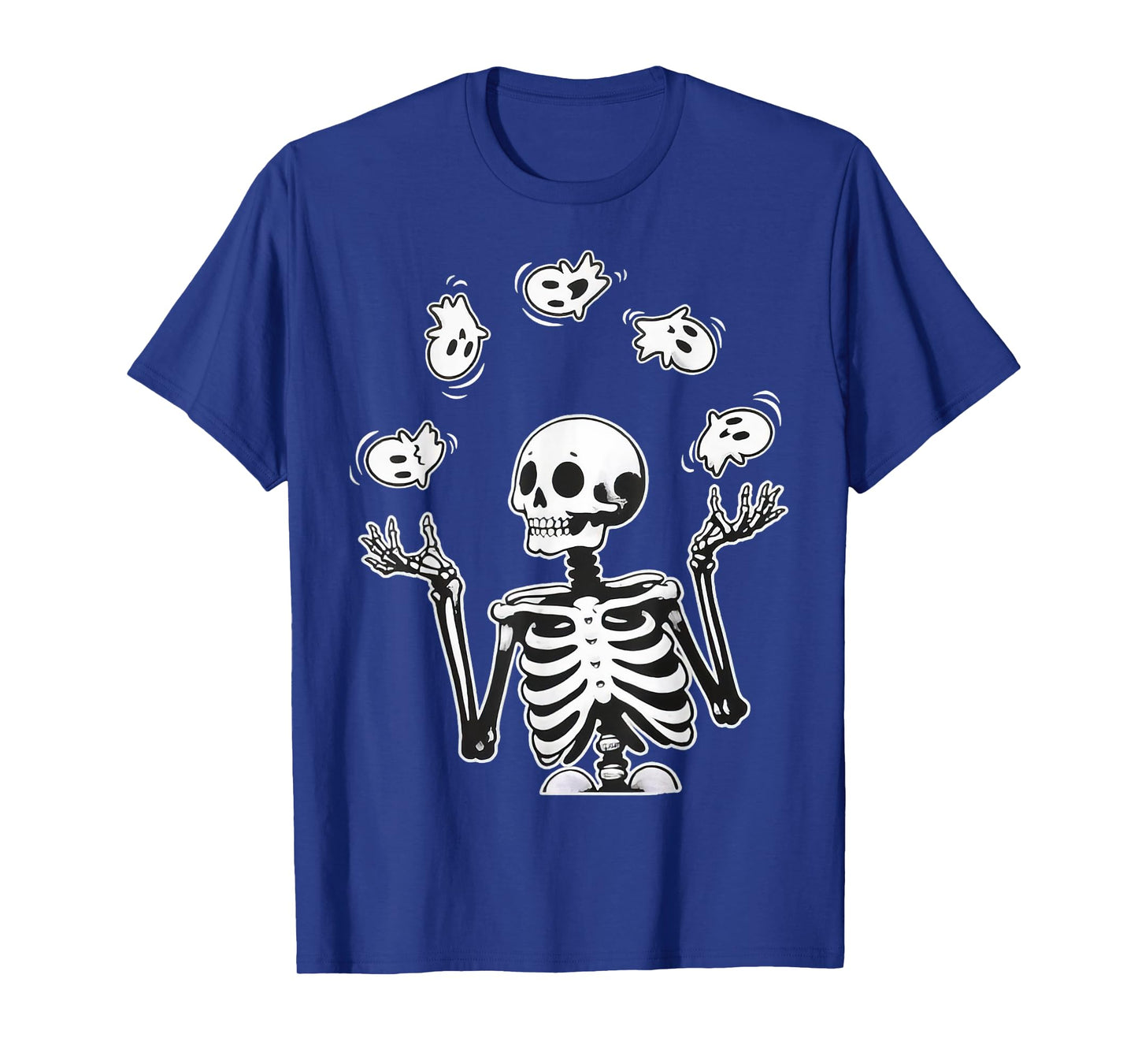 Skeleton Juggling Ghosts Funny Halloween T-Shirt
