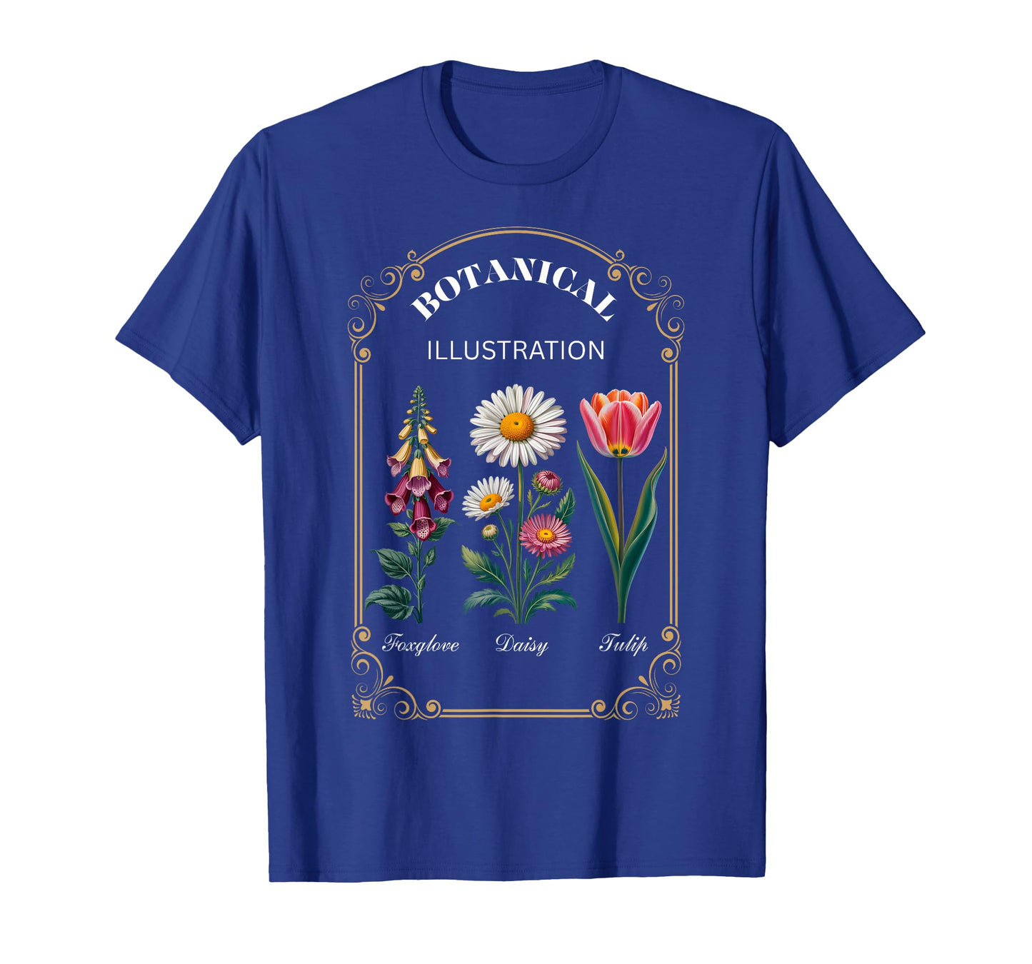 Foxglove Daisy Tulip Vintage Flower Arrangement T-Shirt