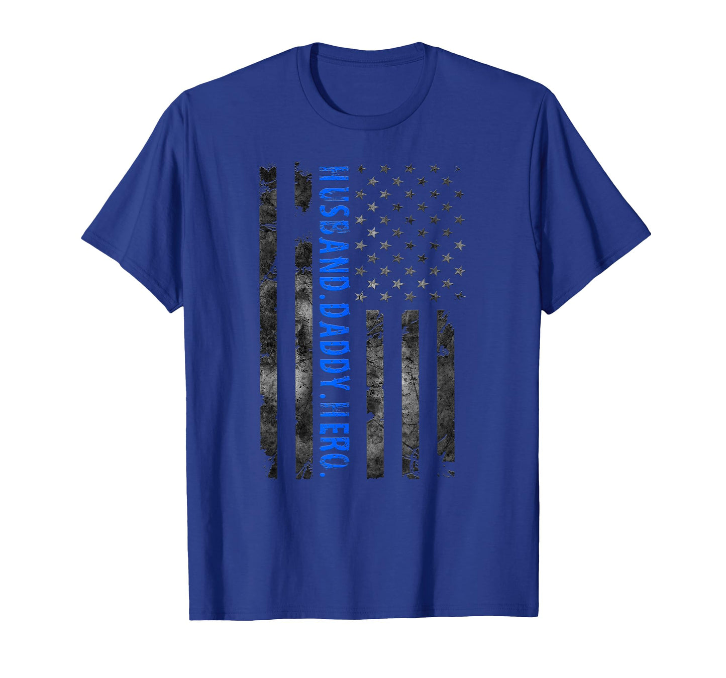 Husband Daddy Hero Police Officer Sheriff Deputy Fathers Day T-Shirt
