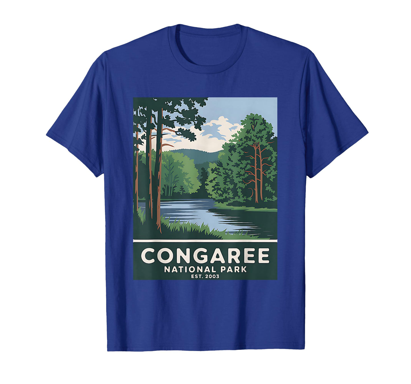 Congaree National Park Vintage Camping Hiking Men Women Kids T-Shirt