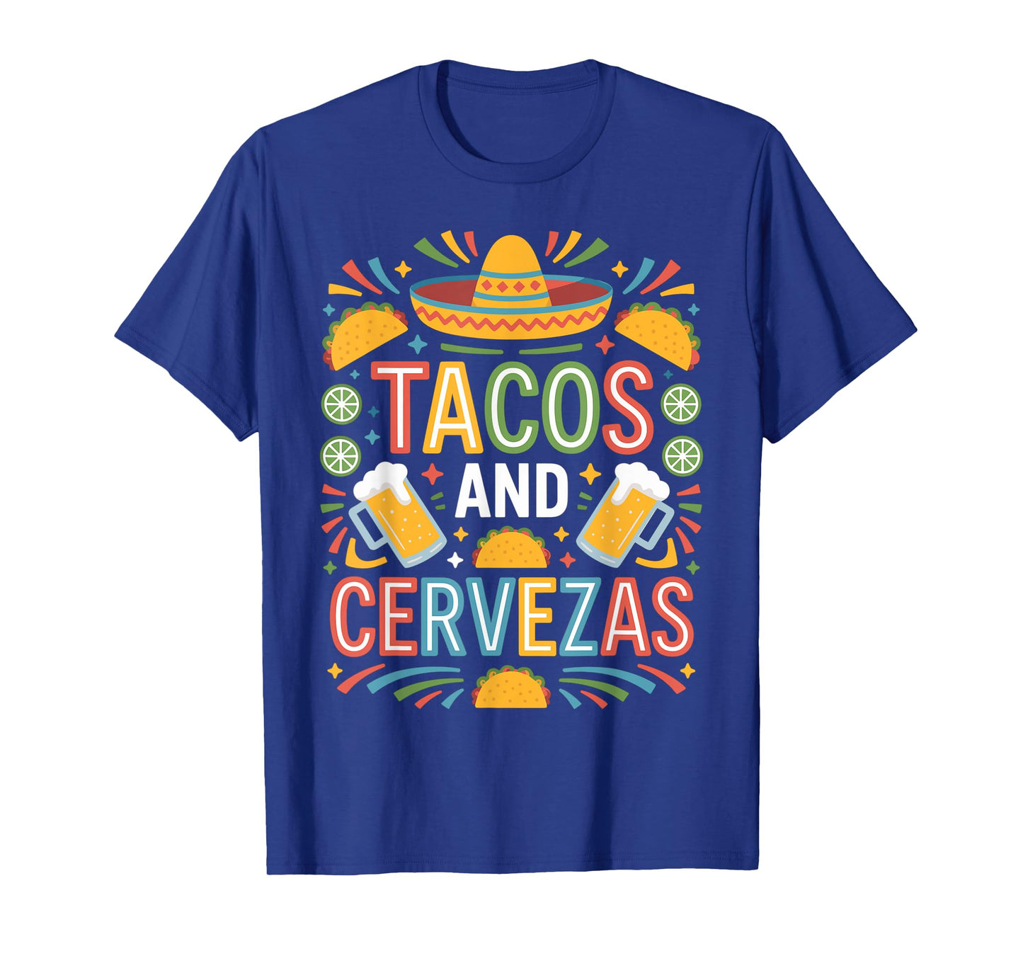 Tacos And Cervezas Fiesta Sombrero T-Shirt
