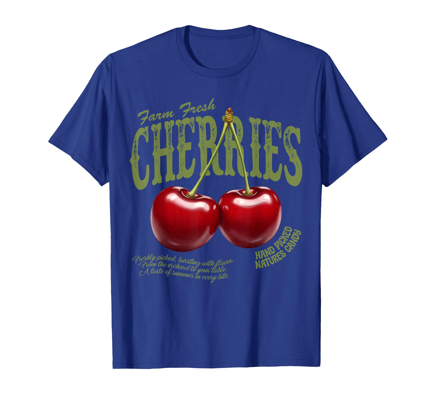 Farm Fresh Cherries Retro Farmer Market Summer Cherry Lover T-Shirt