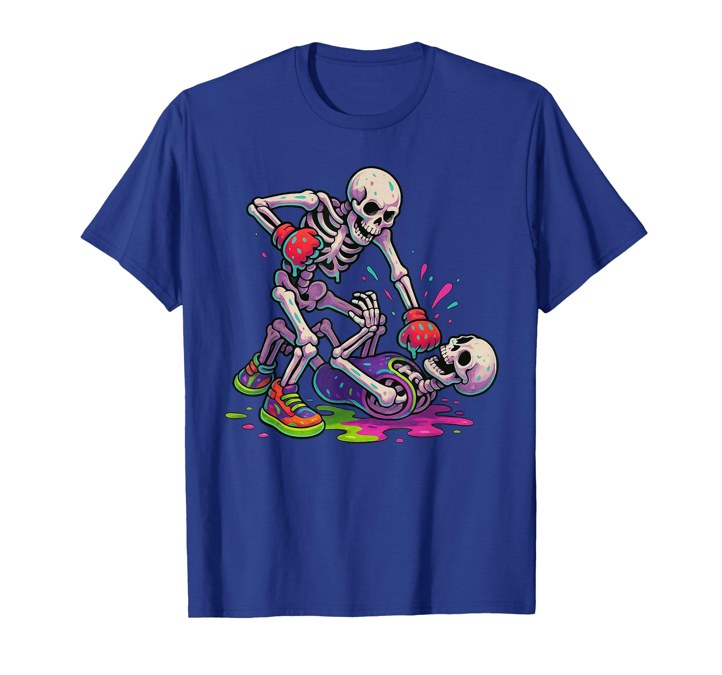 Skeleton MMA Fighter Drip Martial Arts Ice Cream Drip T-Shirt