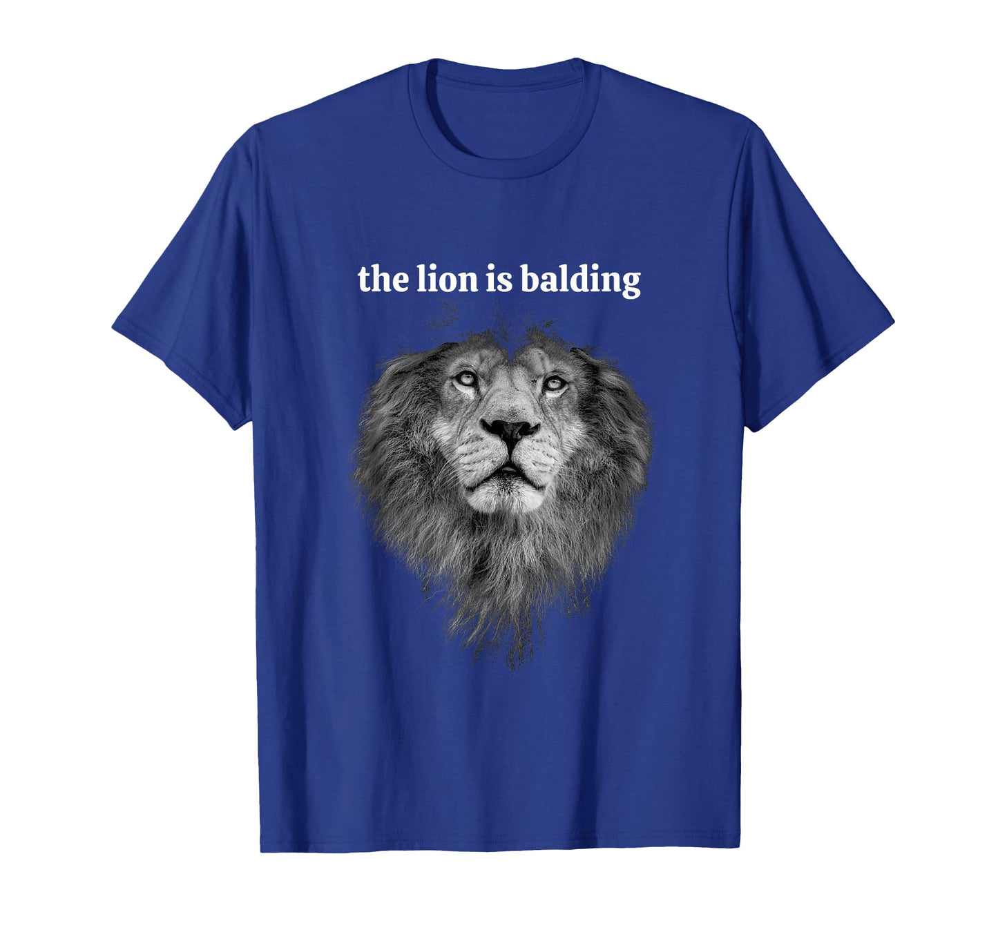 Funny Lion is balding Bald Lion Meme brainrot gen z Humour T-Shirt